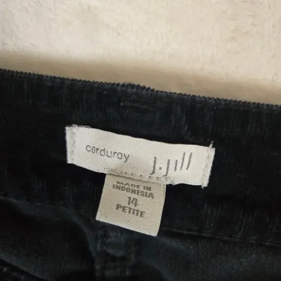 J. Jill Corduroy Pants Straight Leg Womens 14 Petite Black 0725 - Picture 4 of 10
